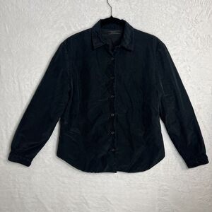 Prada Women's Collar Long Sleeves Button Down Shirt Blue Size 44